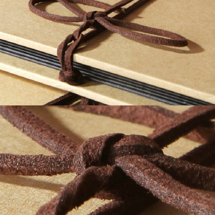 Retro Paste Folding 18 Fold Pages 34 Sides Creative Manual Album Book(Coffee Kraft Inside Page) - free shipping - PMC TechLife - Order now!