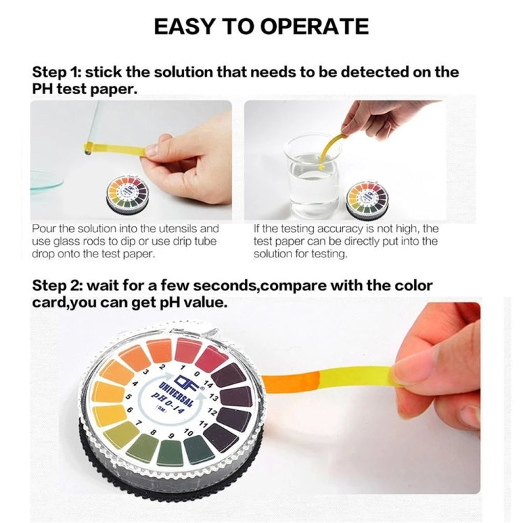 5Meters 0-14 PH Test Paper Alkaline Acid Indicator Paper For Water Urine Saliva Litmus Testing Measuring Analysis Kits - free shipping - PMC TechLife - Order now!