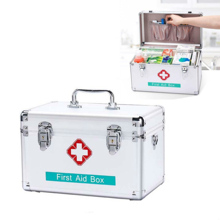 Emergency Aluminum Medicine Cabinet for Household Aluminum Alloy Medicine Box Enterprise, Size:12 inch Mdeium(Silver) - Pill Boxes by PMC TechLife | Online Shopping South Africa | PMC TechLife | Buy Now Pay Later Mobicred