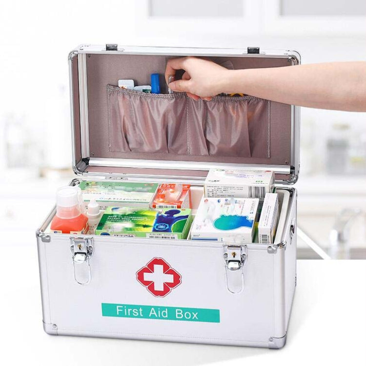 Emergency Aluminum Medicine Cabinet for Household Aluminum Alloy Medicine Box Enterprise, Size:12 inch Mdeium(Silver) - Pill Boxes by PMC TechLife | Online Shopping South Africa | PMC TechLife | Buy Now Pay Later Mobicred