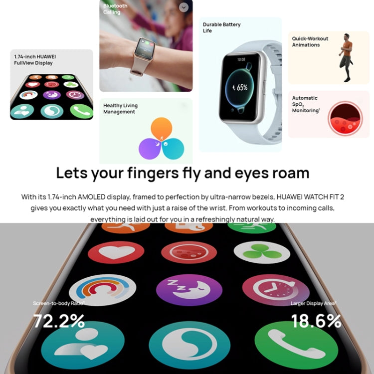 Original Huawei WATCH FIT 2 Smart Sports Watch, Color:Vibrant Black - free shipping - PMC TechLife - Order now!