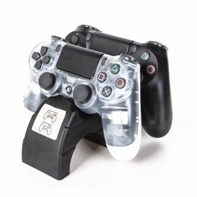 For Playstation 4 /PS4 pro /PS4 Slim Wireless Controller LED Indicator Charger Double Handle Dual USB Charging Dock Station Stand - Charger & Power by PMC TechLife | Online Shopping South Africa | PMC TechLife