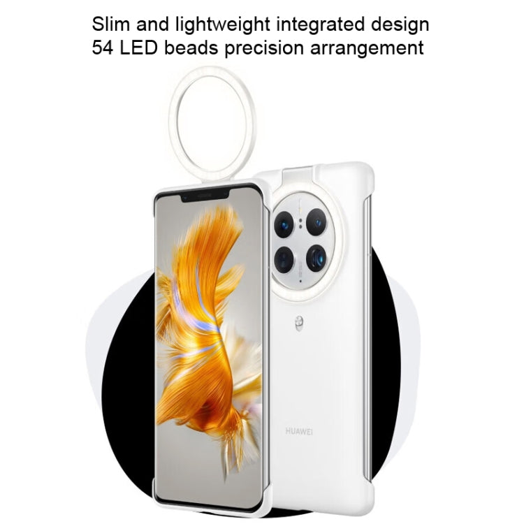 For HUAWEI Mate 50 Pro Original HUAWEI Ring Flash Smart Phone Case(White) - free shipping - PMC TechLife - Order now!
