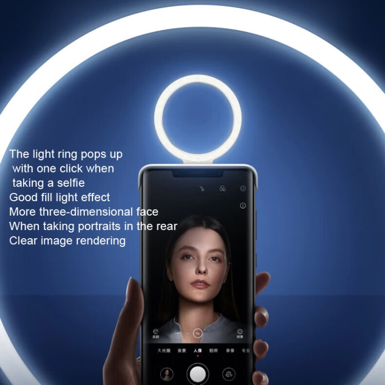 For HUAWEI Mate 50 Pro Original HUAWEI Ring Flash Smart Phone Case(White) - free shipping - PMC TechLife - Order now!