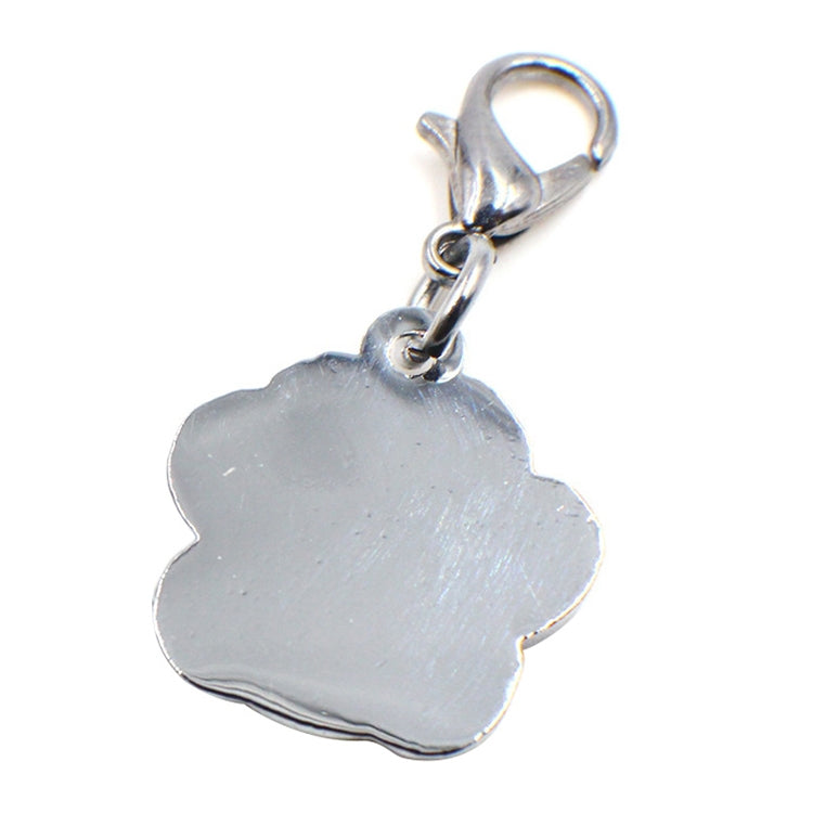10 PCS Enamel Cat Dog  Bear Paw Prints Key Chain Jewelry Making(Dark Purple) - Pendants by PMC TechLife | Online Shopping South Africa | PMC TechLife | Buy Now Pay Later Mobicred