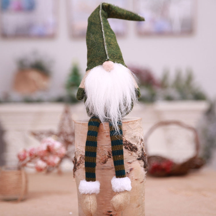 Cute Sitting Faceless Long-legged Elf Doll Christmas Decoration(Green) - free shipping - PMC TechLife - Order now!