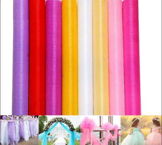 3pcs Tulle Roll Crystal Fabric Organza Tulle Roll Spool Decoration for Wedding Birthday Party, Size:2.5mx48cm(Light Pink) - free shipping - PMC TechLife - Order now!