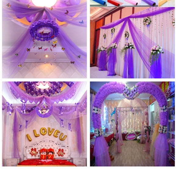 3pcs Tulle Roll Crystal Fabric Organza Tulle Roll Spool Decoration for Wedding Birthday Party, Size:2.5mx48cm(Light Pink) - free shipping - PMC TechLife - Order now!