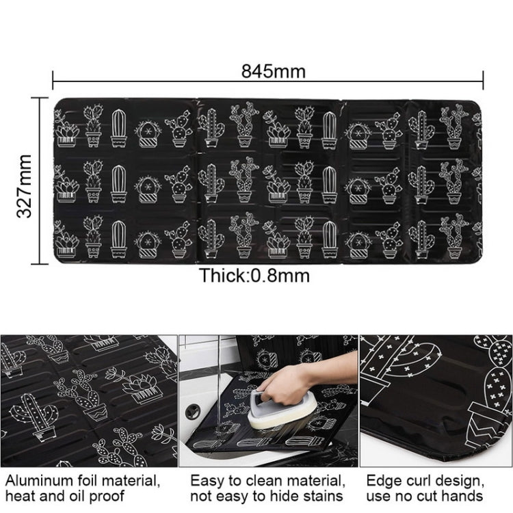 Gas Stove Aluminum Foil Oil Plate Kitchen Splash Guard High Temperature Oil Insulation Board(Black) - free shipping - PMC TechLife - Order now!