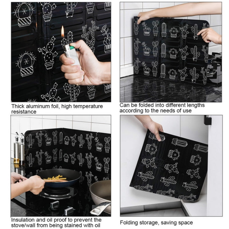 Gas Stove Aluminum Foil Oil Plate Kitchen Splash Guard High Temperature Oil Insulation Board(Black) - free shipping - PMC TechLife - Order now!