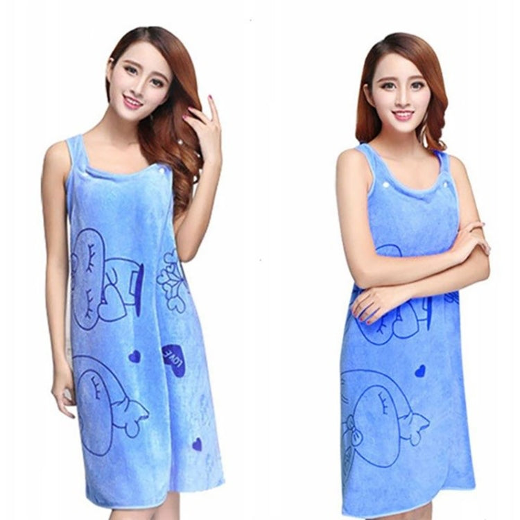 Bath Towels Fashion Lady Wearable Fast Drying Magic Bath Towel Beach Spa Bathrobes Bath Skirt(blue) - Towel Sets by PMC TechLife | Online Shopping South Africa | PMC TechLife | Buy Now Pay Later Mobicred