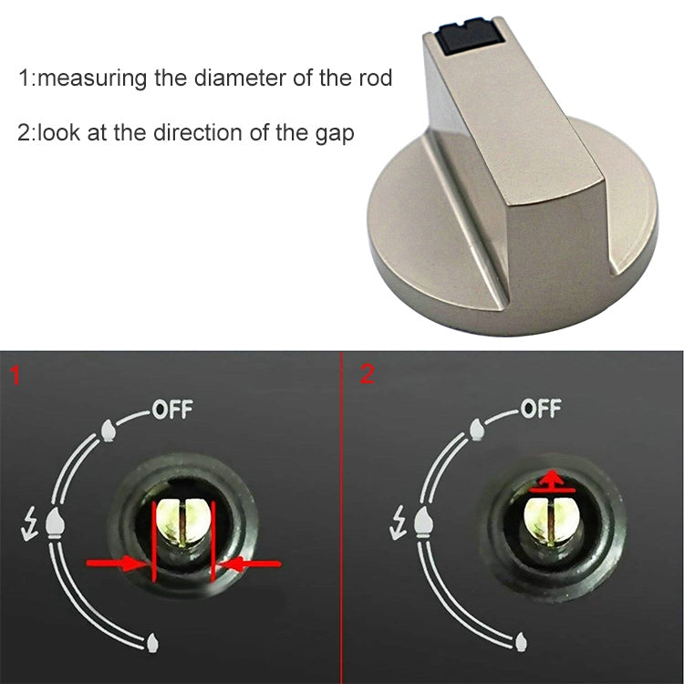 2 PCS Universal Metal Rotary Switch Control Knobs Replacement Accessories for Home Kitchen Gas Stove, Size:Shaft Diameter 6mm - Cooktop Parts by PMC TechLife | Online Shopping South Africa | PMC TechLife | Buy Now Pay Later Mobicred