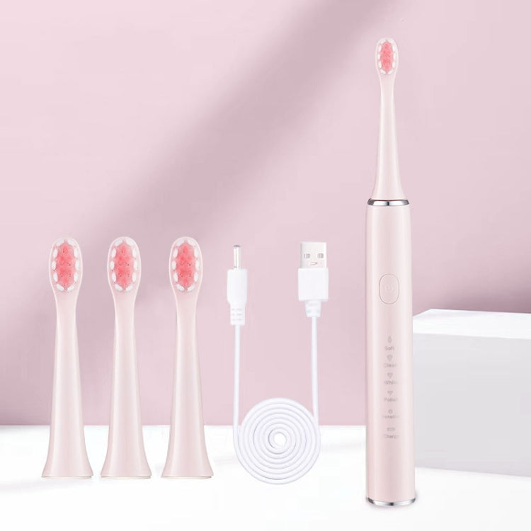 Boorui BR-Z5 USB Fast Charge Soft Toothbrush 5 Gear Sonic Electric Toothbrush(Pink) - free shipping - PMC TechLife - Order now!