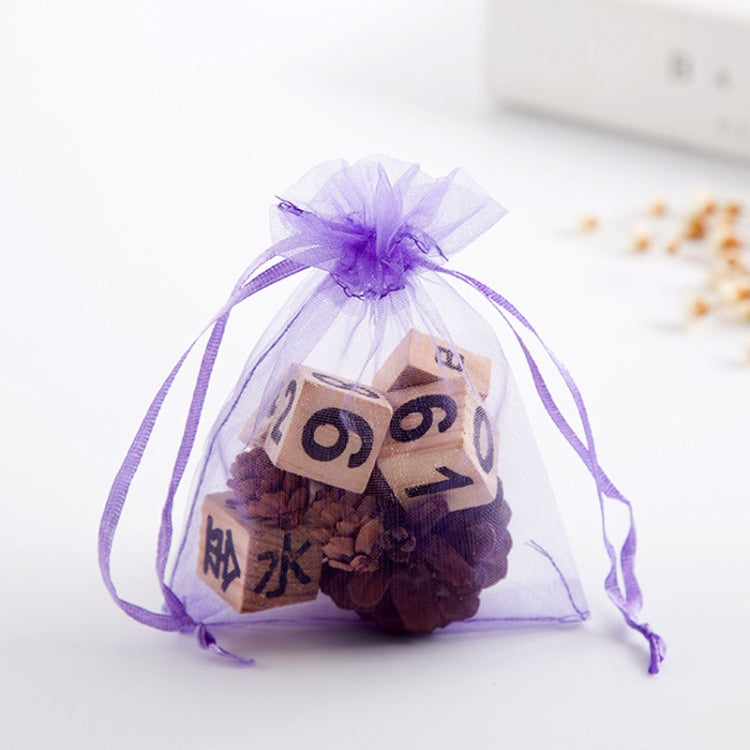 100 PCS Gift Bags Jewelry Organza Bag Wedding Birthday Party Drawable Pouches, Gift Bag Size:16X22cm(Dark Purple) - Gift Bags & Wrapping Supplies by PMC TechLife | Online Shopping South Africa | PMC TechLife | Buy Now Pay Later Mobicred