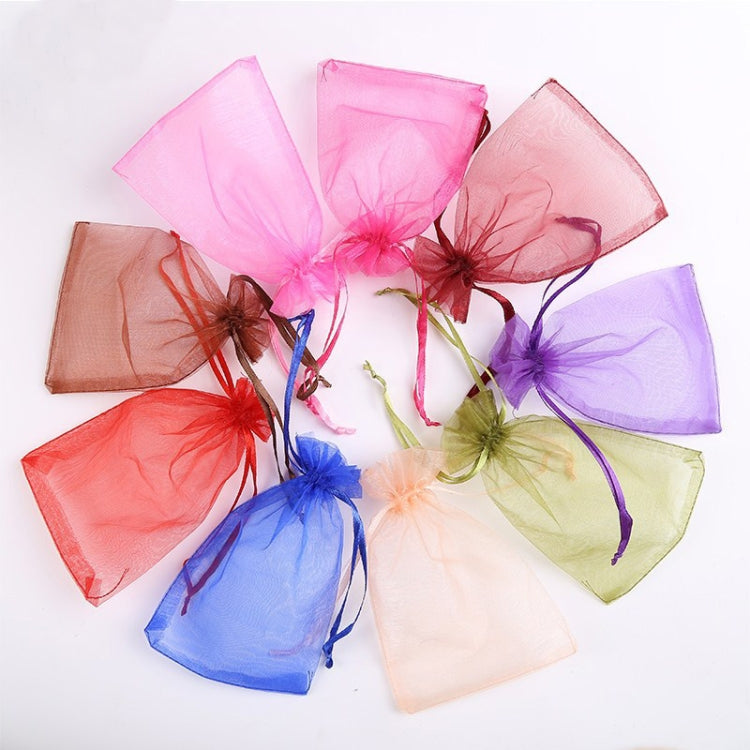100 PCS Gift Bags Jewelry Organza Bag Wedding Birthday Party Drawable Pouches, Gift Bag Size:20x30cm(Orange) - free shipping - PMC TechLife - Order now!