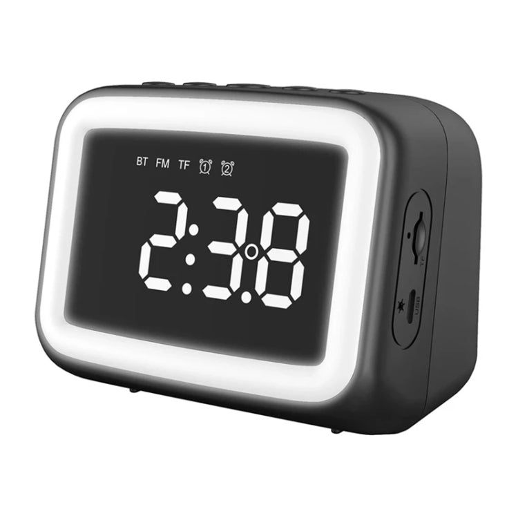 AEC BT-511 Mini LED HD Mirror Bluetooth Speaker, Support 32GB TF Card & 3.5mm AUX & Dual Alarm Clock & Real-time Temperature & Hands-free Calling(Black) - free shipping - PMC TechLife - Order now!