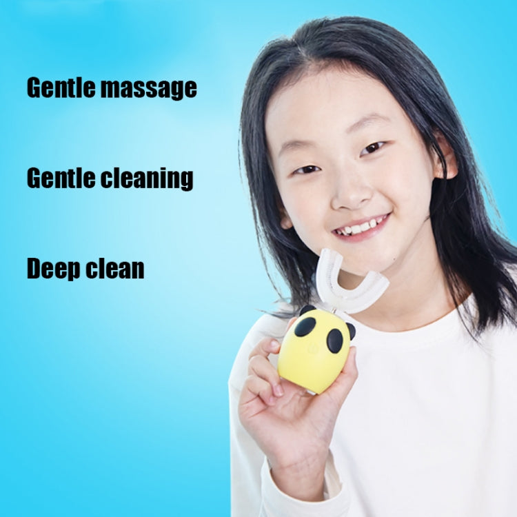 U-shaped Beauty Instrument Ultrasonic Vibration Tooth USB Charging Children Electric Toothbrush, Style:3- 7 years old(Blue) - free shipping - PMC TechLife - Order now!