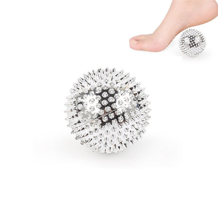 1 Pair Magnetic Massage Ball Relax Muscle Finger Plantar Pressure Massage Stab Ball, Size:3.2cm(Silver) - free shipping - PMC TechLife - Order now!