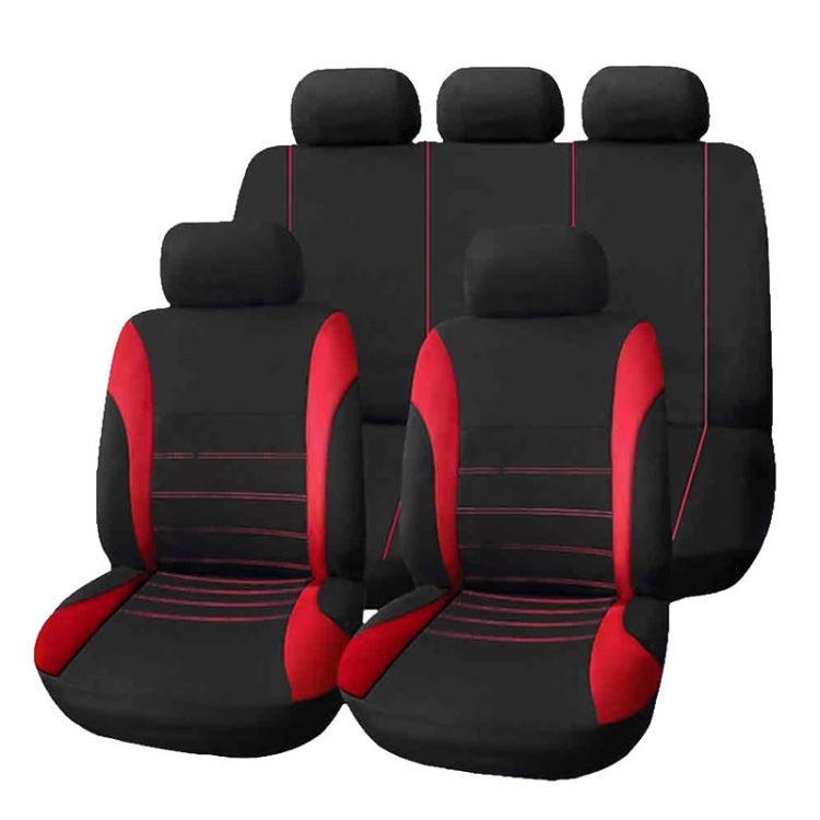 9 PCS Four Seasons Universal Seat Cover Cushion Car Fur Seat Covers Set Universal Cushion(Red) - free shipping - PMC TechLife - Order now!