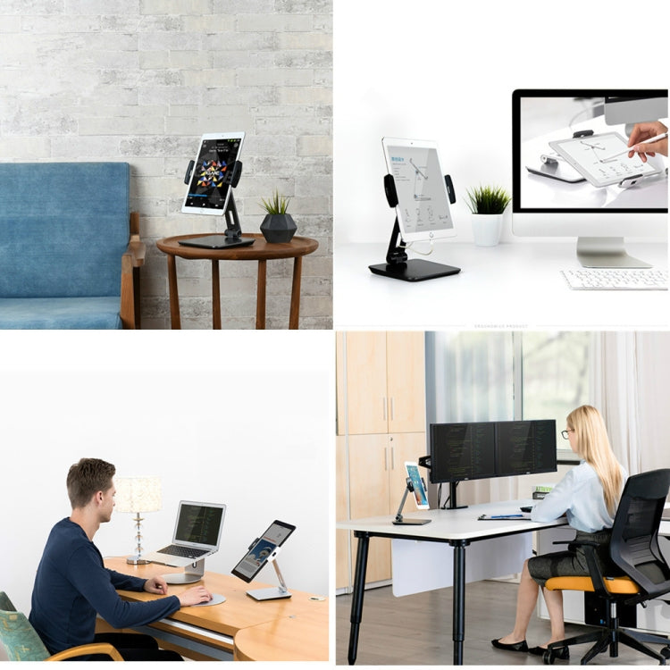 AP-7X Universal Aluminum Stand Desk Mount Holder for 4.7-9.7 inch Phone & Tablet PC(Silver Gray) - Desktop Holder by PMC TechLife | Online Shopping South Africa | PMC TechLife