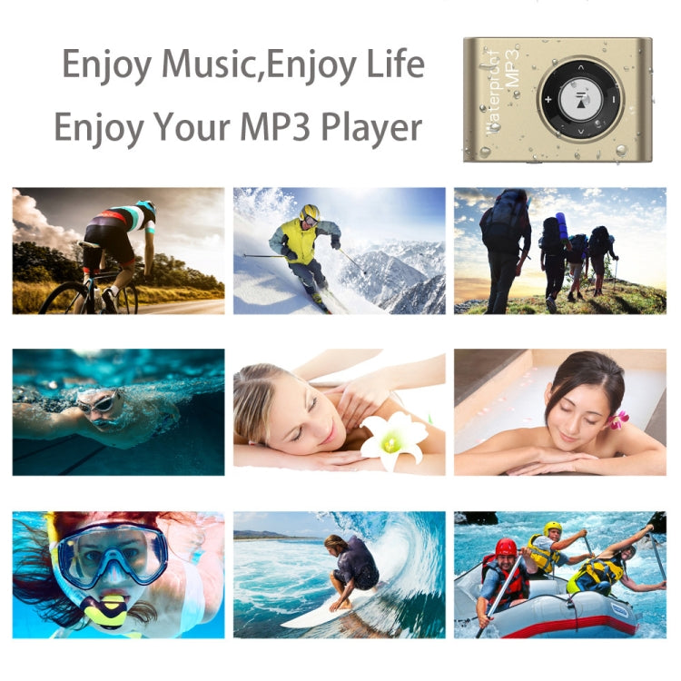 C26 IPX8 Waterproof Swimming Diving Sports MP3 Music Player with Clip & Earphone, Support FM, Memory:8GB(Black) - free shipping - PMC TechLife - Order now!