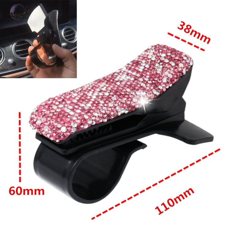 Diamond Car Phone Holder 360 Degree Rotating Creative Car Dashboard Mobile Holders(Pink Color Mixing) - Car Holders by PMC TechLife | Online Shopping South Africa | PMC TechLife