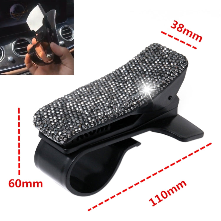 Diamond Car Phone Holder 360 Degree Rotating Creative Car Dashboard Mobile Holders(Bright Black) - Car Holders by PMC TechLife | Online Shopping South Africa | PMC TechLife