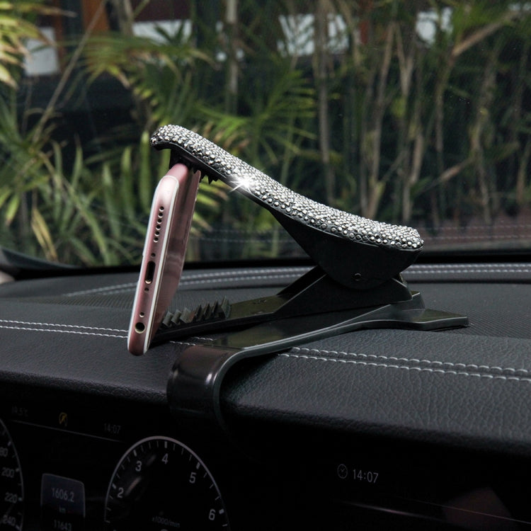 Diamond Car Phone Holder 360 Degree Rotating Creative Car Dashboard Mobile Holders(Bright Black) - Car Holders by PMC TechLife | Online Shopping South Africa | PMC TechLife