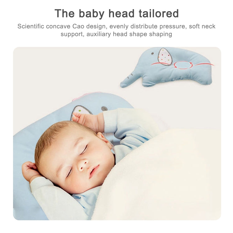 Baby Breathable Elephant Neck Cervical Pillow Anti-head Correction Head Shape Pillow(Blue) - Baby Care by PMC TechLife | Online Shopping South Africa | PMC TechLife | Buy Now Pay Later Mobicred