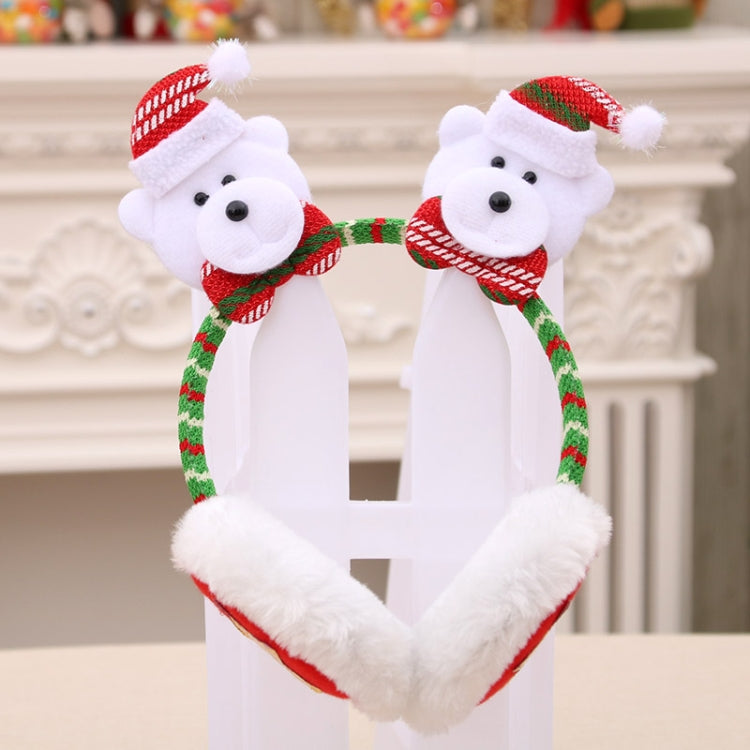 Women Men Christmas Earmuffs Head Hoop Cute Cartoon Decoration for For Winter(Little Bear) - Wearable Decoration by PMC TechLife | Online Shopping South Africa | PMC TechLife