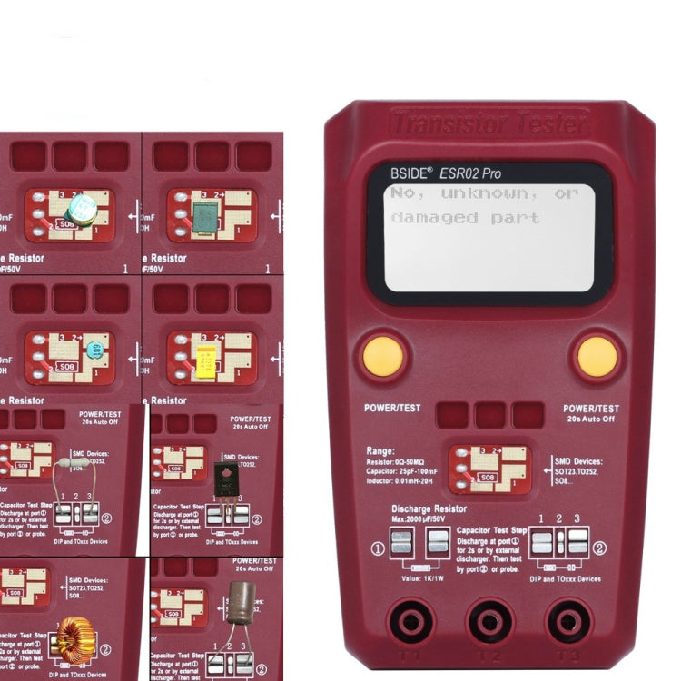 BSIDE ESR02 Pro Digital Transistor Test Table M328 Resistance Inductance Capacitance ESR Tester - Digital Multimeter by BSIDE | Online Shopping South Africa | PMC TechLife | Buy Now Pay Later Mobicred