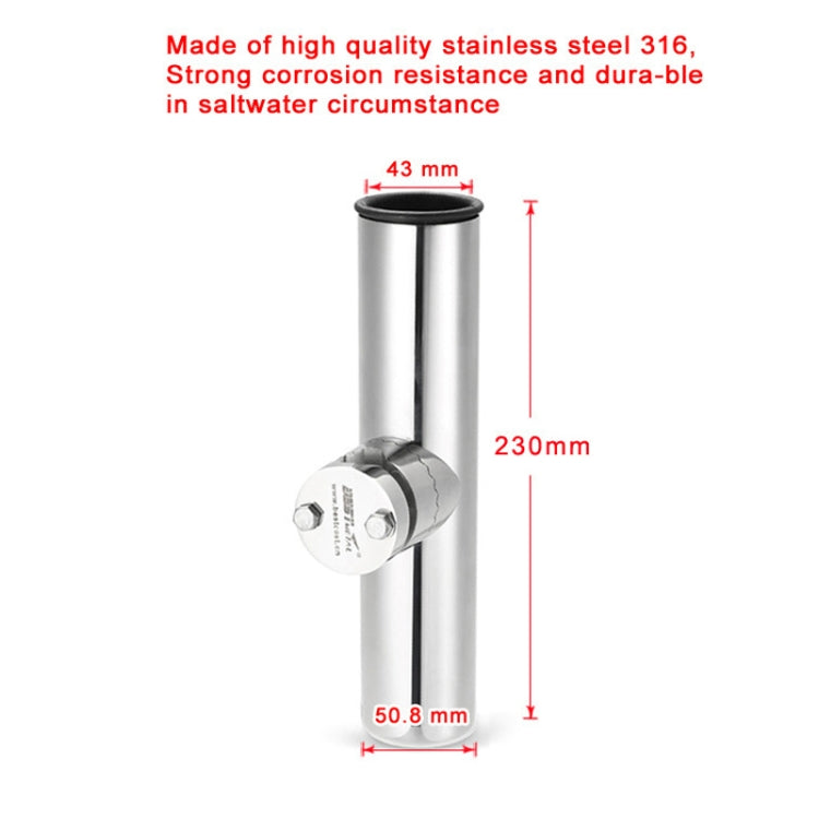 BSET MATEL Marine Hardware 316 Stainless Steel Fishing Rod Seat Yacht Sea Fishing Bracket 19-26mm - Marine Accessories & Parts by PMC TechLife | Online Shopping South Africa | PMC TechLife | Buy Now Pay Later Mobicred