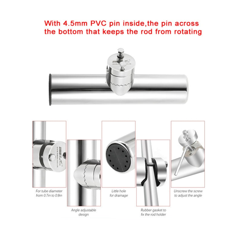 BSET MATEL Marine Hardware 316 Stainless Steel Fishing Rod Seat Yacht Sea Fishing Bracket 19-26mm - Marine Accessories & Parts by PMC TechLife | Online Shopping South Africa | PMC TechLife | Buy Now Pay Later Mobicred