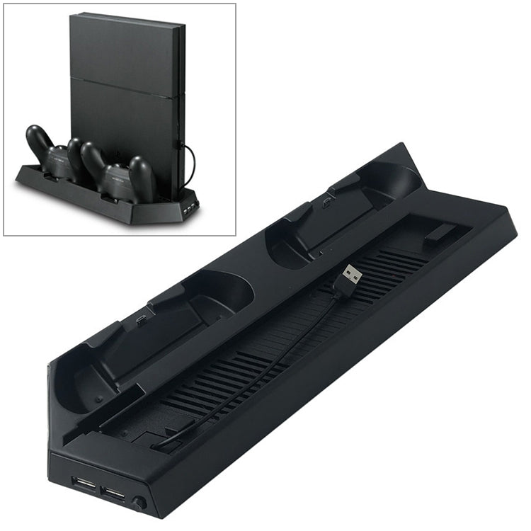 KJH PSLIM-03 Multi-function Host Bracket Cooling Fan Ultra-thin Machine Bracket Fan Charger for PS4 / SLIM Console - free shipping - PMC TechLife - Order now!