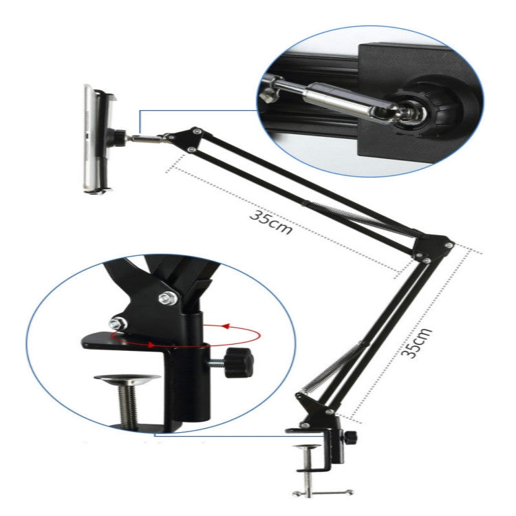 Universal 360 Degree Rotating Flexible Long Arm Lazy Phone Tablet Pad Holder Clip Bracket - Lazy Bracket by PMC TechLife | Online Shopping South Africa | PMC TechLife