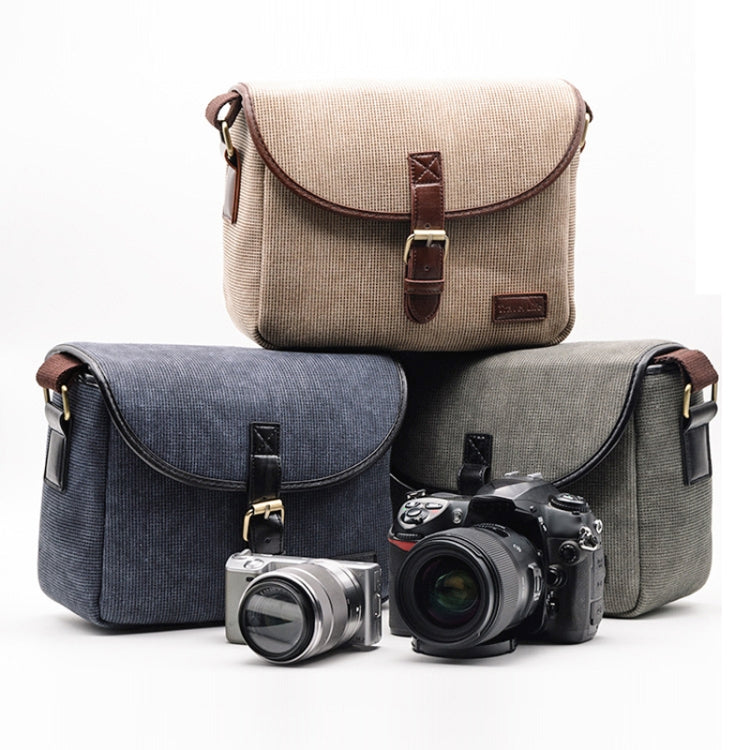 Retro Photo Camera Bag Case Cover For Canon EOS 200D 77D 7D 80D 800D 1300D 6D 70D 760D 750D 700D 600D 100D 1200D 1100D SX540(Blue) - Strap Satchel by PMC TechLife | Online Shopping South Africa | PMC TechLife