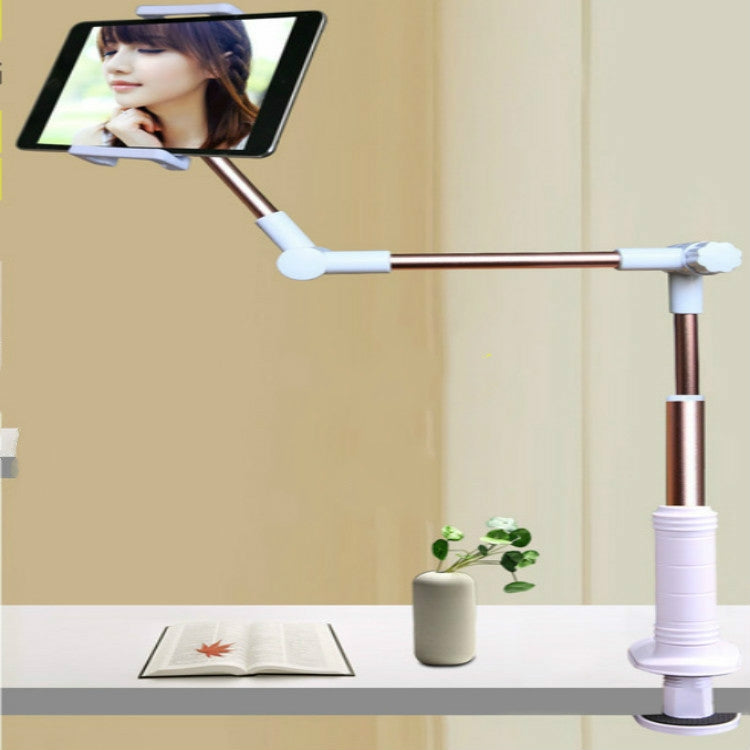 360 Degree Rotation Lazy Mount Folding Long Arm Phone Stand Holder for 4-14 Inch Tablet & Phone(Rose Gold) - free shipping - PMC TechLife - Order now!