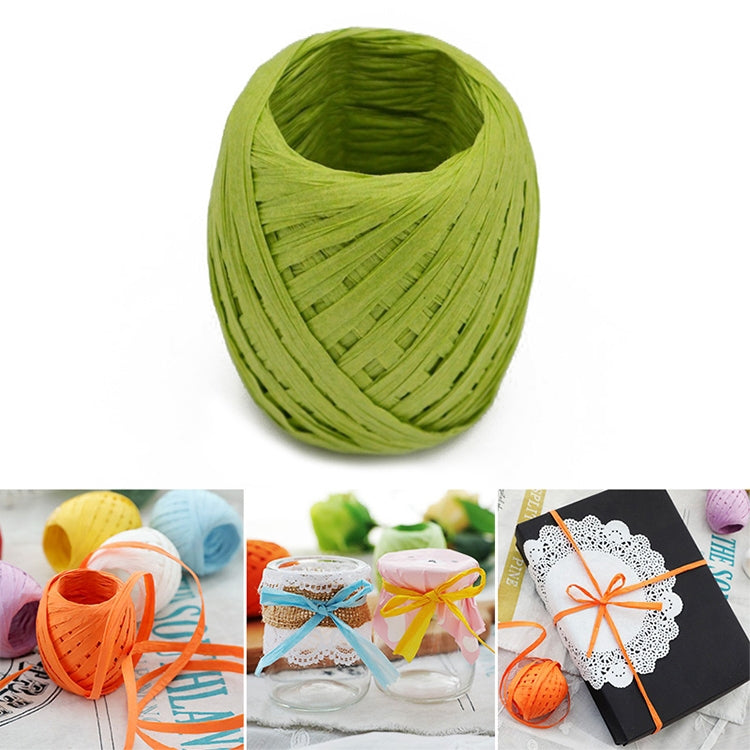 20M Paper Rope Raffia Ribbon Natural Lace Rope Gift Box Wrapping DIY Decoration(Grass Green) - Ribbons by PMC TechLife | Online Shopping South Africa | PMC TechLife | Buy Now Pay Later Mobicred