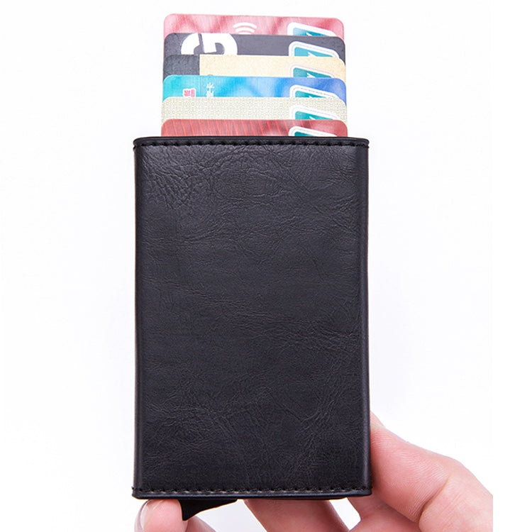 Magnetic RFID Bag Multifunctional Aluminum Automatic Pop-up Credit Card Package(Coffee) - free shipping - PMC TechLife - Order now!