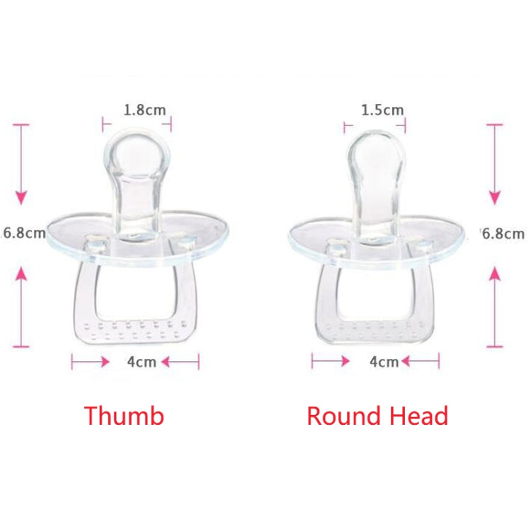 Baby Products Full Silicone Round Head Thumb Transparent Pacifier(Thumb) - free shipping - PMC TechLife - Order now!