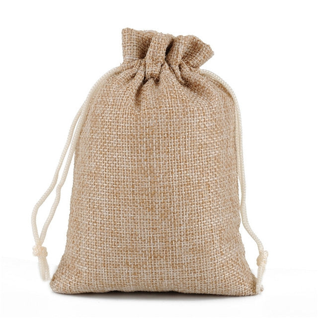 50 PCS Multi size Linen Jute Drawstring Gift Bags Sacks Wedding Birthday Party Favors Drawstring Gift Bags, Size:20x30cm(Linen Color) - Gift Bags & Wrapping Supplies by PMC TechLife | Online Shopping South Africa | PMC TechLife | Buy Now Pay Later Mobicred