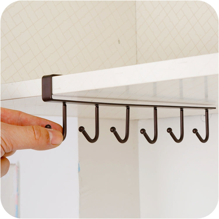 2 PCS Hooks Storage Rack Cup Towel Hanging Holder Bathroom Kitchen Cabinet Organizer(Black) - Shelf & Hooks by PMC TechLife | Online Shopping South Africa | PMC TechLife | Buy Now Pay Later Mobicred