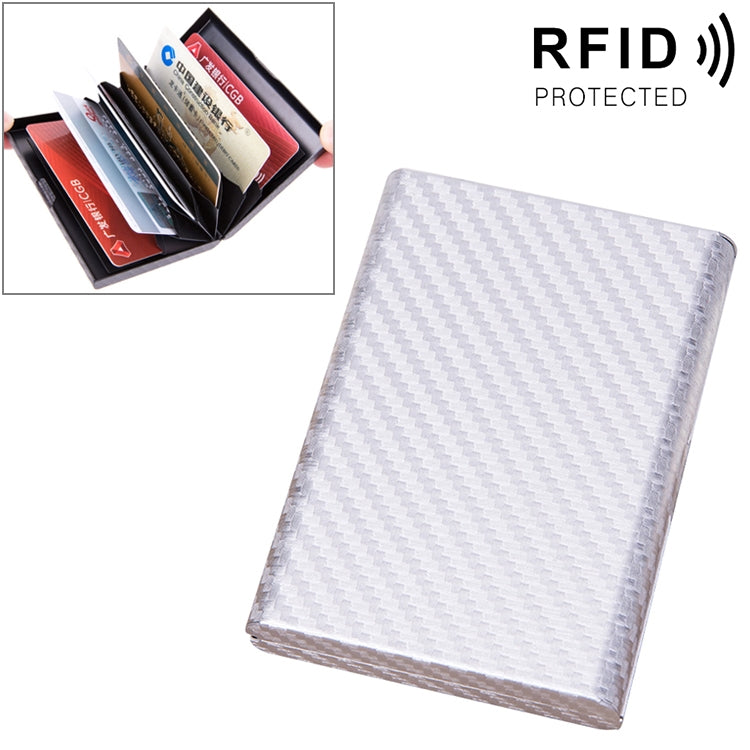 Aluminum Alloy Credit Card Bank Card Security Anti Magnetic Large Capacity Card Holder(Carbon Silver) - free shipping - PMC TechLife - Order now!