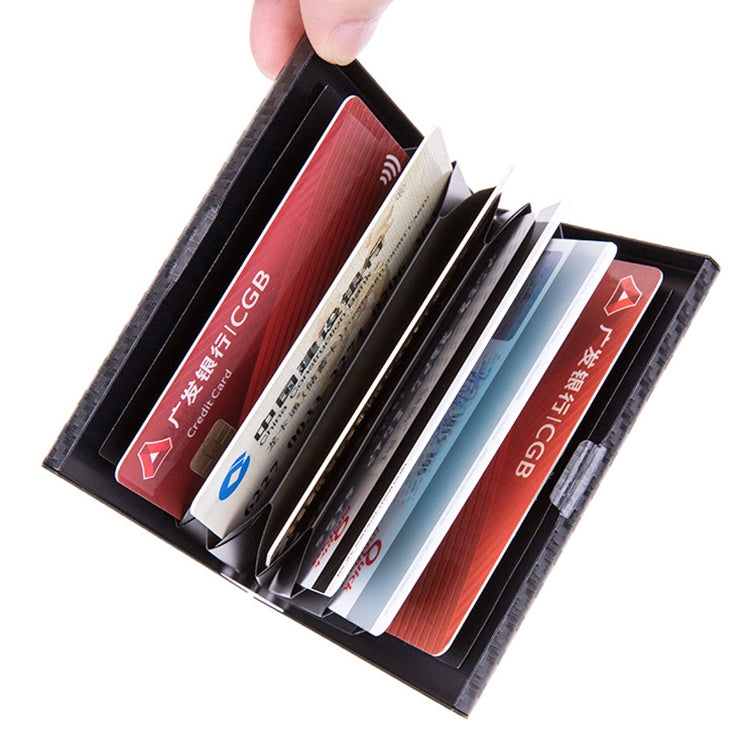 Aluminum Alloy Credit Card Bank Card Security Anti Magnetic Large Capacity Card Holder(Carbon Silver) - free shipping - PMC TechLife - Order now!