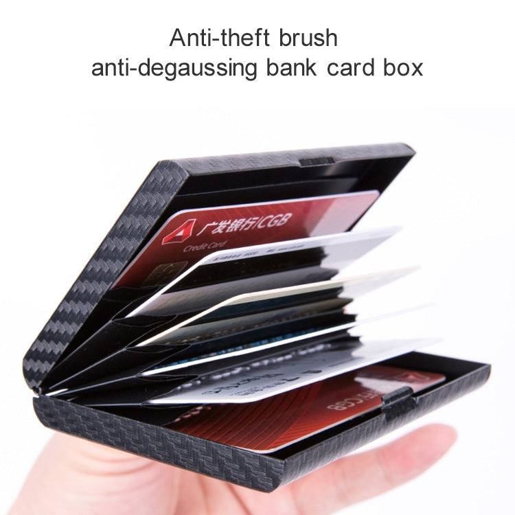 Aluminum Alloy Credit Card Bank Card Security Anti Magnetic Large Capacity Card Holder(Carbon Silver) - free shipping - PMC TechLife - Order now!