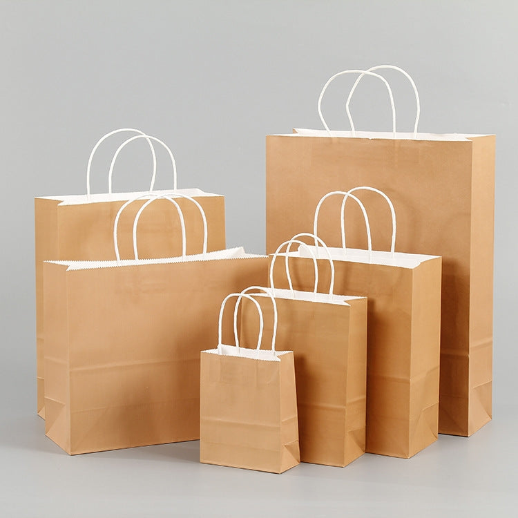 10 PCS Elegant Kraft Paper Bag With Handles for Wedding/Birthday Party/Jewelry/Clothes, Size:22x27x11cm(Purple) - Gift Bags & Wrapping Supplies by PMC TechLife | Online Shopping South Africa | PMC TechLife | Buy Now Pay Later Mobicred