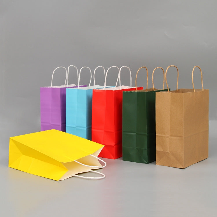 10 PCS Elegant Kraft Paper Bag With Handles for Wedding/Birthday Party/Jewelry/Clothes, Size:22x27x11cm(Purple) - Gift Bags & Wrapping Supplies by PMC TechLife | Online Shopping South Africa | PMC TechLife | Buy Now Pay Later Mobicred
