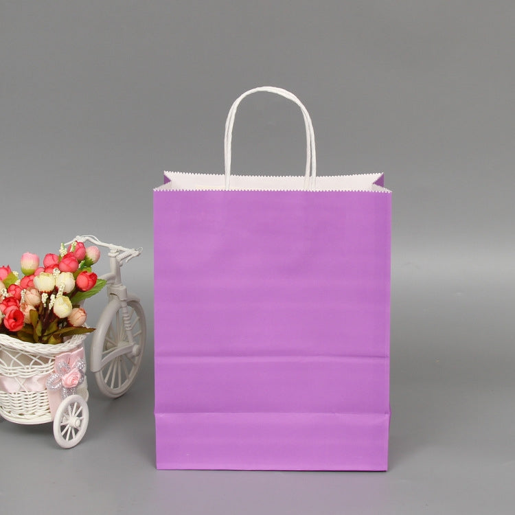 10 PCS Elegant Kraft Paper Bag With Handles for Wedding/Birthday Party/Jewelry/Clothes, Size:12x15x6cm(Purple) - free shipping - PMC TechLife - Order now!