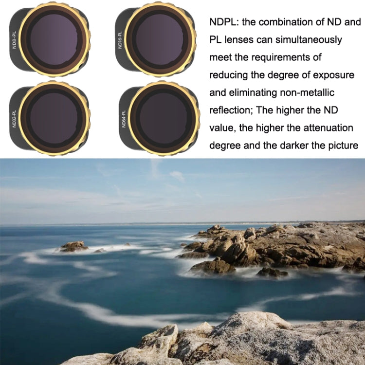 JSR For Mini 3 Pro Camera Filters, Style:4 In 1 ND8-PL+ND16-PL+ND32-PL+ND64-PL - free shipping - PMC TechLife - Order now!