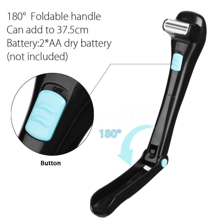 Foldable Long Handle Electric Shaver On Back - free shipping - PMC TechLife - Order now!